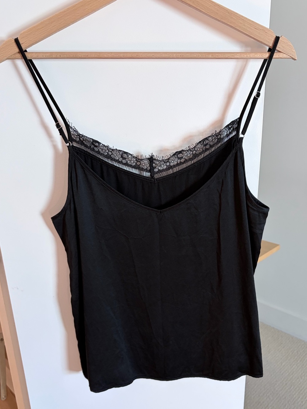 Lilysilk black lace camisole top, M - Picture 2 of 4